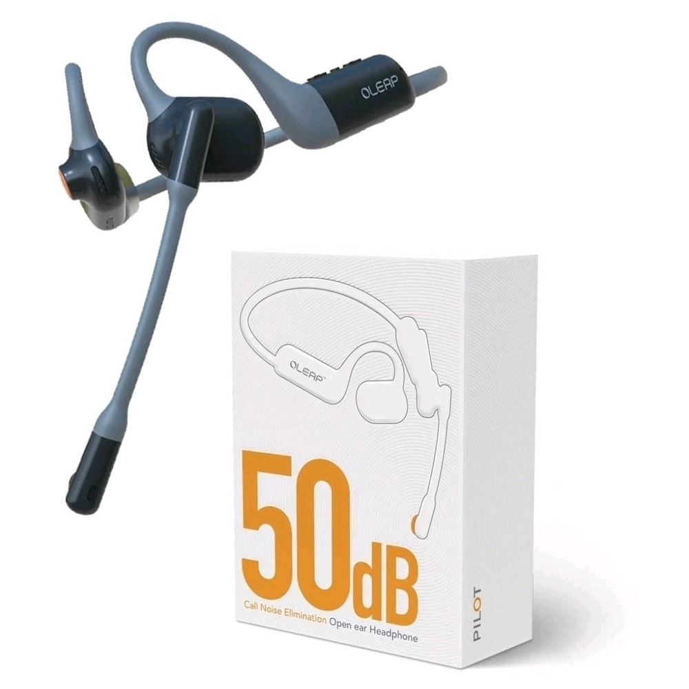 Pilot P100b Noise Canceling Headphones, Open Ear Headphones with Boom Microphone